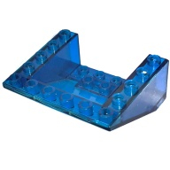 Lego kostka šikmá invertovaná, průhledná tmavě modrá (4228 TRANS-DARK BLUE)